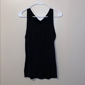 Black cross back tank top